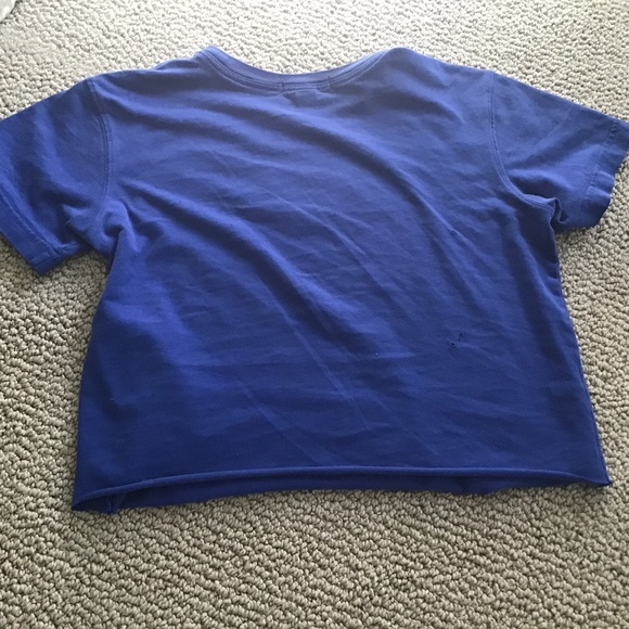 Navy Butterfly Cropped Tee - Picture 11 of 12